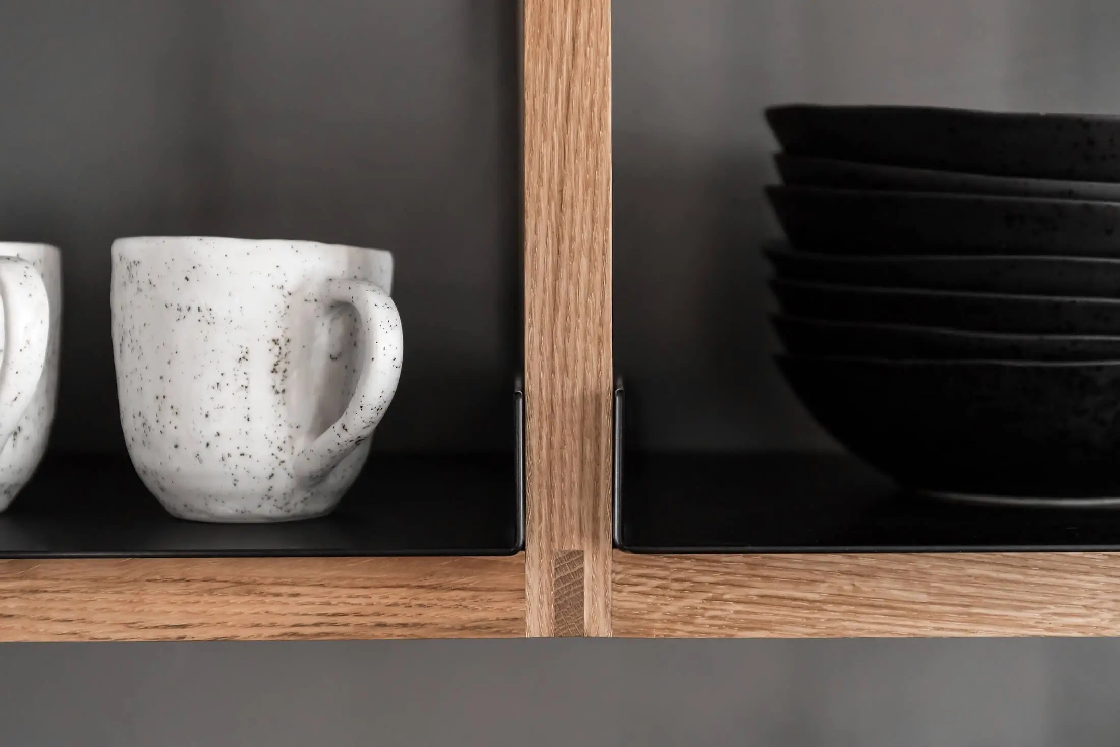 25x25 shelves blending into kitchen 22 25x25 shelves with handcrafted joinery by Kongacph, showcasing craftsmanship and modern minimalist japandi style.