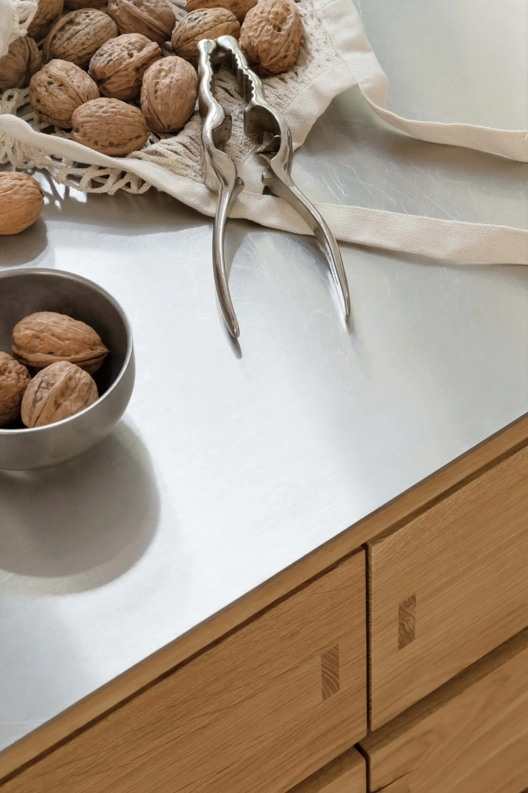 Oak Kitchen in Natural Tones 24 stainless steel worktop scandinavian wood kitchen kongacph scaled
